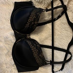 Sexy black plus size bra